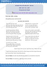 Đề thi giữa kì 2 Văn 9 - Đề số 5